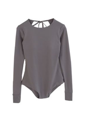 Картинка Купальник слитный длинный рукав открытая спина от магазина LonnaMag