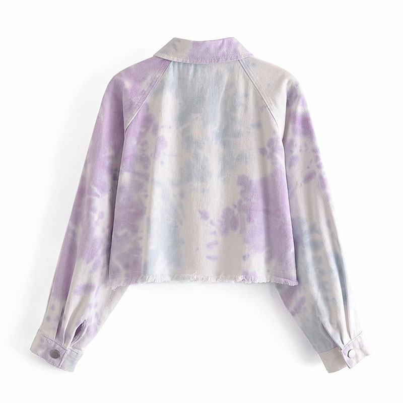 Картинка Джинсовка сиреневые разводы тай-дай (есть комплект) от магазина LonnaMag