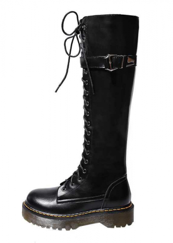 картинка Сапоги высокие под мартинсы каблук 4см от магазина LonnaMag