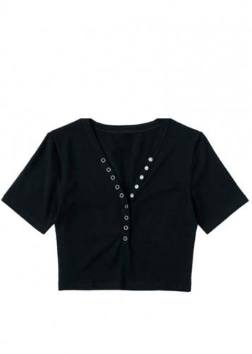 Картинка Топ V-вырез с кнопками от магазина LonnaMag