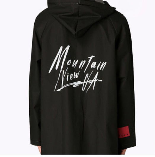 Картинка Дождевик черный Mountain View от магазина LonnaMag