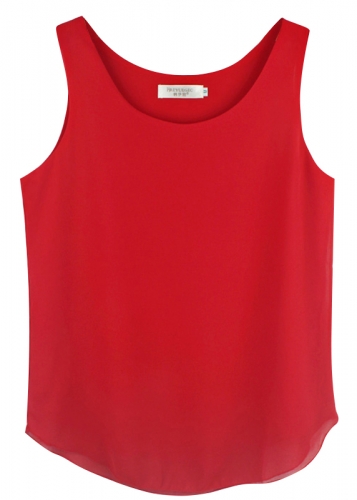 Картинка Топ шифоновый однотонный майкой от магазина LonnaMag