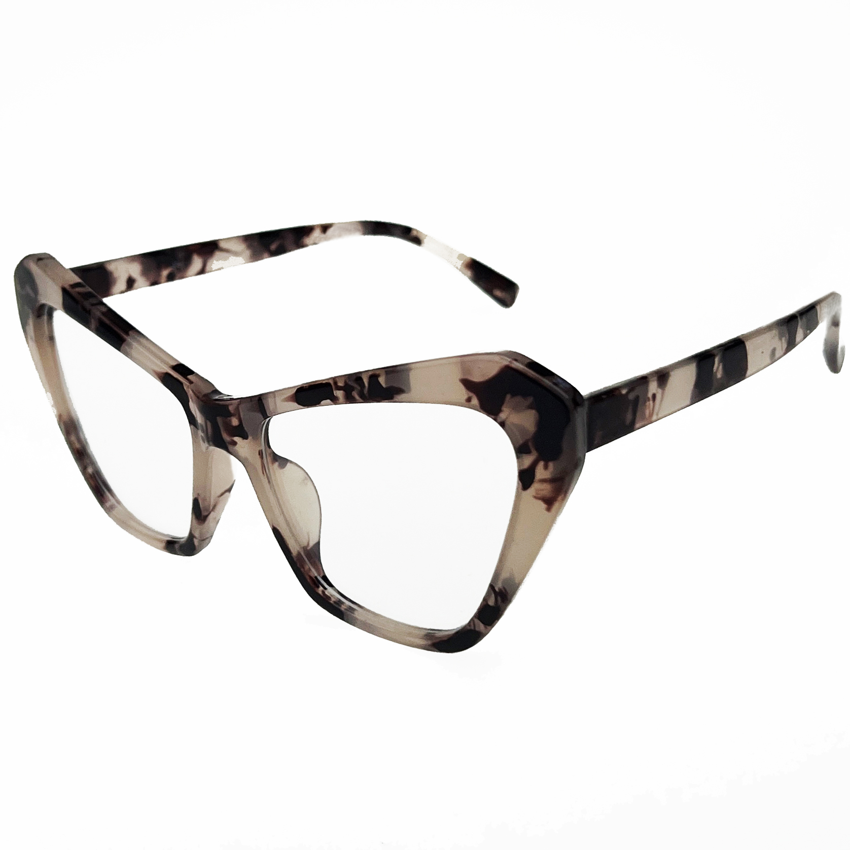 картинка Очки прозрачные кошачий глаз квадрат два цвета  от магазина LonnaMag