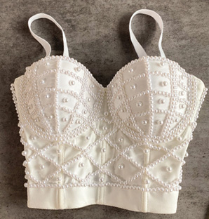 Картинка Топ бюстье с чашками вышивка из бусин  от магазина LonnaMag