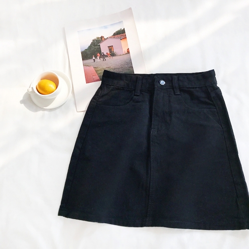 Картинка Юбка джинс мини расклешенная книзу от магазина LonnaMag