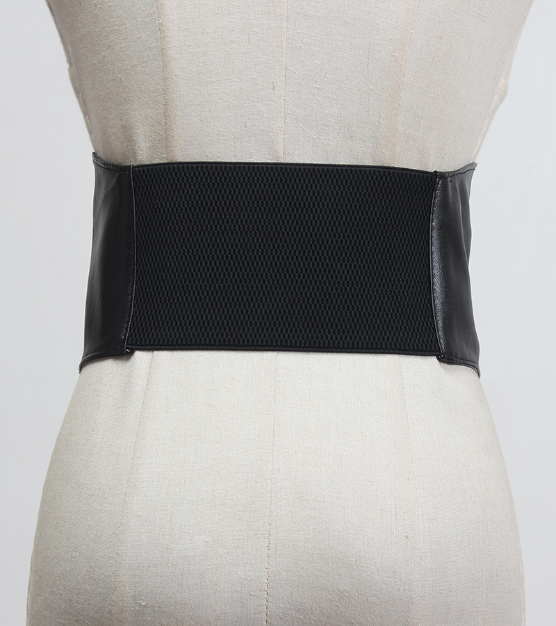 Картинка Пояс эко-кожа корсет под грудь на молнии сзади резинка от магазина LonnaMag