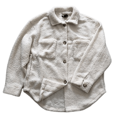 Картинка Рубашка плюш коричневые пуговицы от магазина LonnaMag