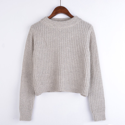 Картинка Свитер basic укороченный вязка рубчик от магазина LonnaMag
