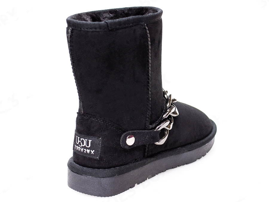картинка Угги замшевые с широкой темной цепью  UCCU от магазина LonnaMag