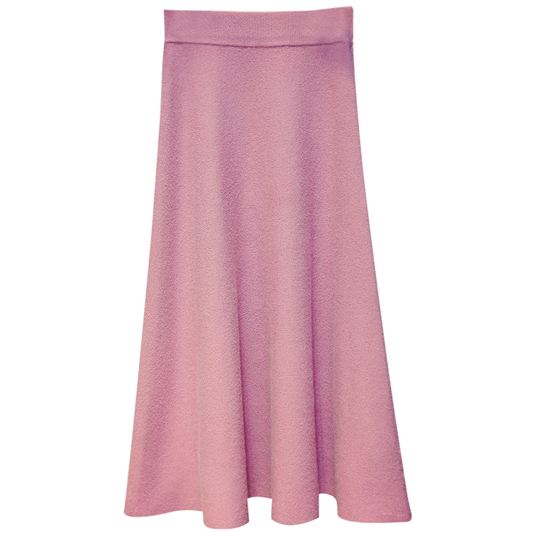 Картинка Юбка миди клеш трикотаж однотон широкая резинка на поясе  от магазина LonnaMag