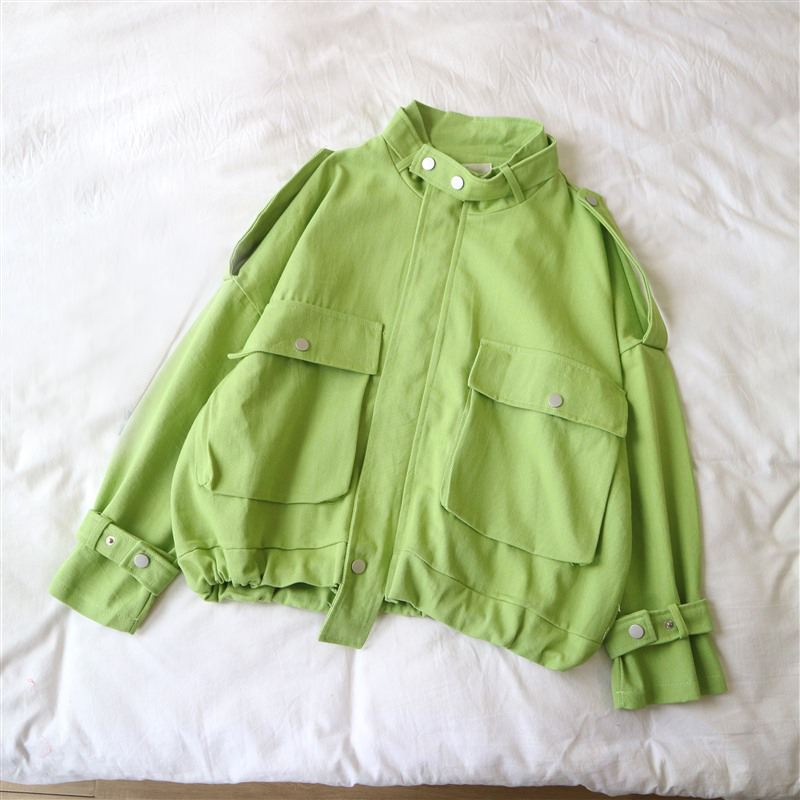 Картинка Куртка джинс бомбер неоновые цвета от магазина LonnaMag