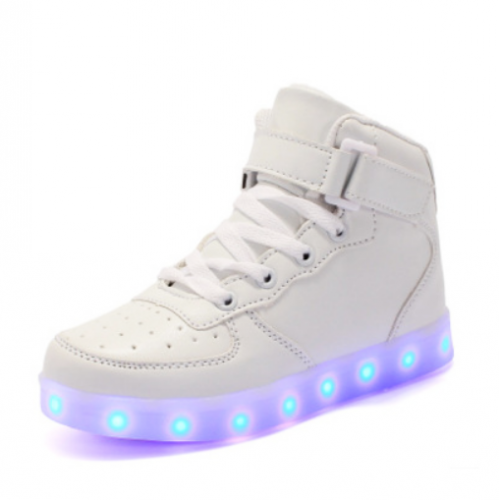 картинка Высокие кроссовки на липучке со светящейся подошвой от магазина LonnaMag