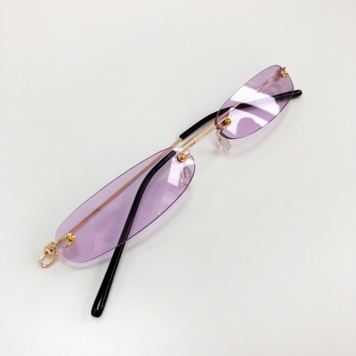 картинка Очки узкие без оправы овальные переносица в форме булавки от магазина LonnaMag