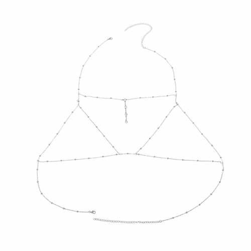 картинка Цепь на грудь треугольники с подвеской между грудей от магазина LonnaMag