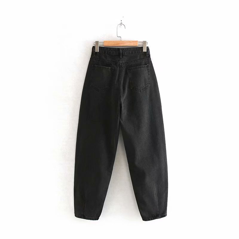 Картинка Джинсы бананы slouchy слаучи - черные от магазина LonnaMag