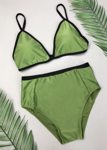 Картинка Купальник раздельный треугольные чашки контрастная окантовка от магазина LonnaMag