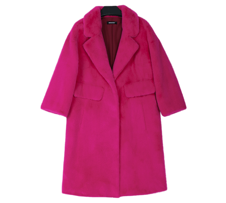 Картинка Шуба плюшевая клапаны на карманах от магазина LonnaMag