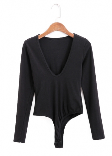 Картинка Боди стринги длинный рукав глубокий V-вырез от магазина LonnaMag