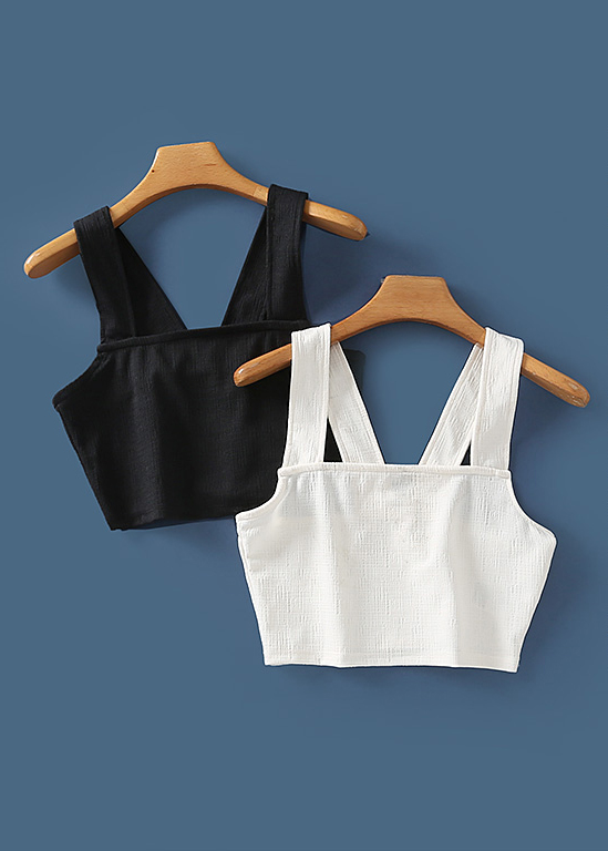 Картинка Топ широкие лямки рельефная ткань от магазина LonnaMag