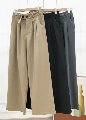 Картинка Брюки широкие с вытачками и 2мя пуговицами от магазина LonnaMag