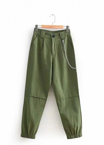 Картинка Брюки карго с цепочкой, шов на коленях от магазина LonnaMag