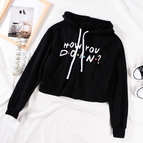 Картинка Толстовка укороченная How u doin от магазина LonnaMag