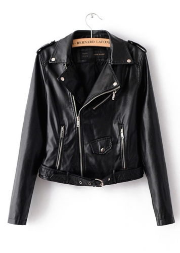 Картинка Куртка косуха кожзам карман на талии от магазина LonnaMag