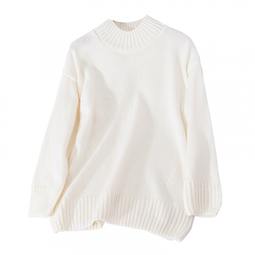 Картинка Длинный свитер широкий рубчик на вороте манжетах и снизу от магазина LonnaMag