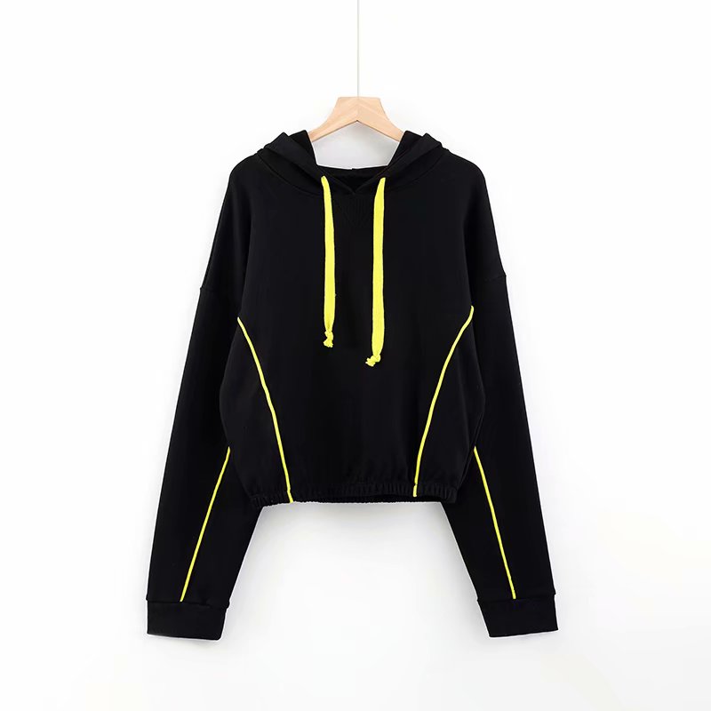 Картинка Худи с капюшоном низ на резинке полосы контур от магазина LonnaMag