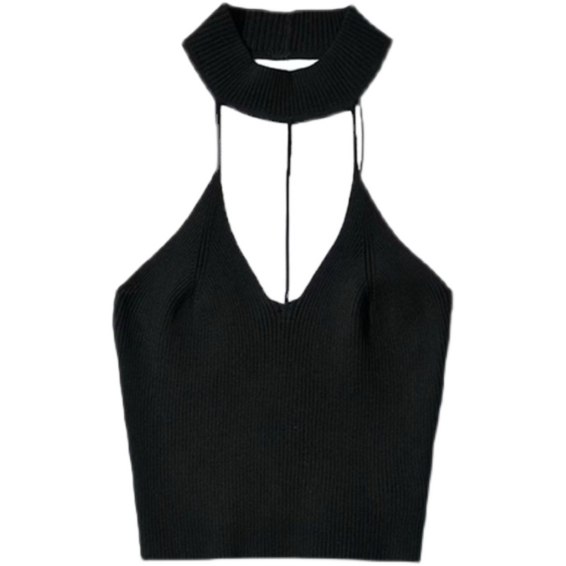 Картинка Топ в рубчик тонкие полосы от ворота  от магазина LonnaMag