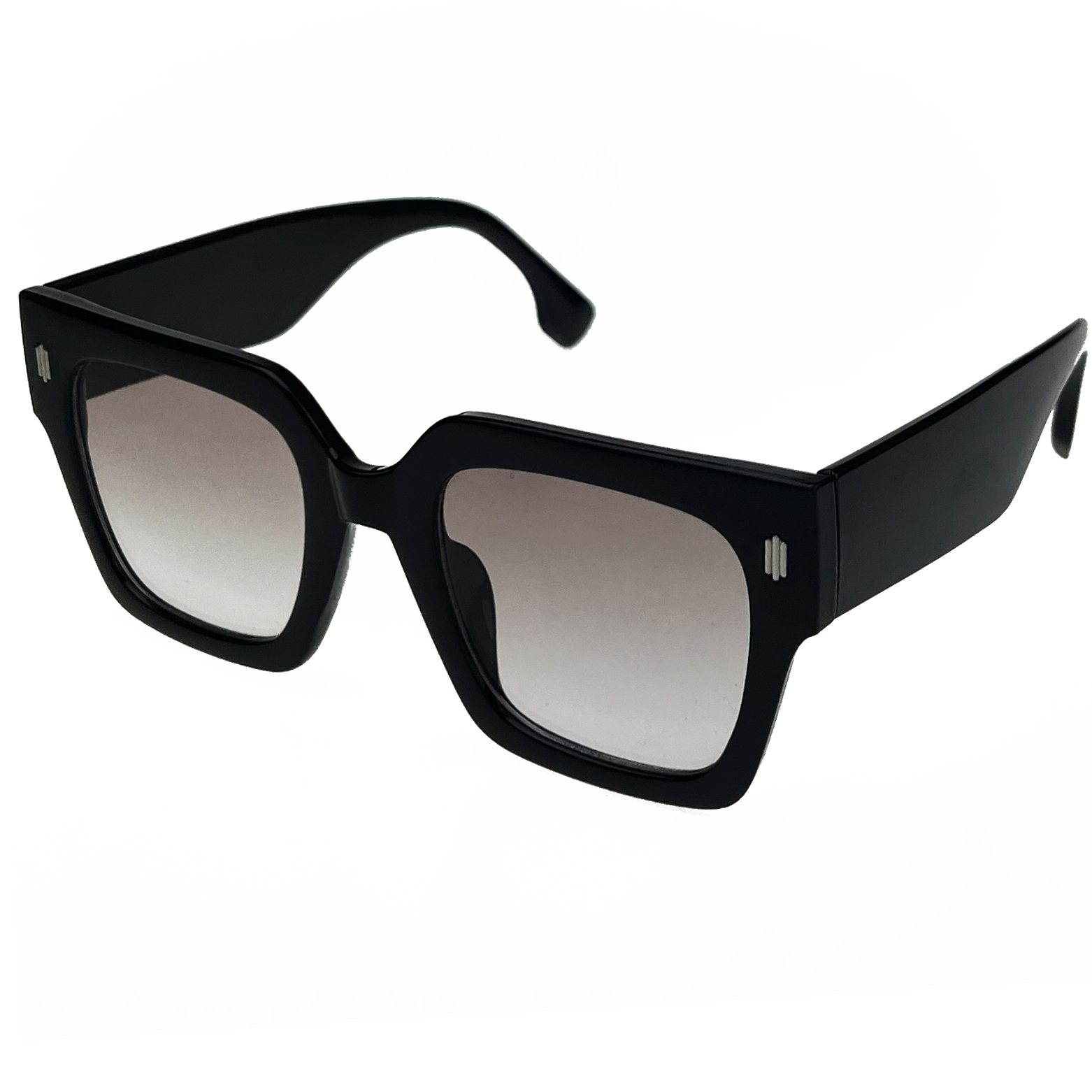 картинка Очки квадратная линза градиент пластик оправа в уголказ металл элемент широкие дужки от магазина LonnaMag