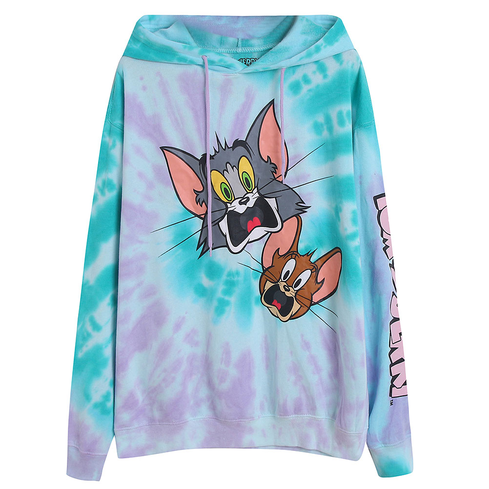 Картинка Худи  принт тай дай Том и Джерри Tom and Jerry (флис) от магазина LonnaMag