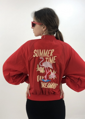 Картинка Ветровка на спине фламинго от магазина LonnaMag