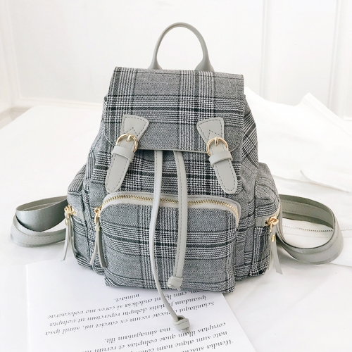 картинка Портфель тканевый в клетку с ремешками от магазина LonnaMag