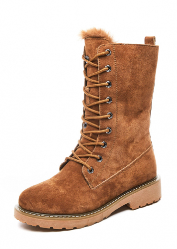 картинка Зимние сапоги на меху шнуровка язычок на кнопке от магазина LonnaMag