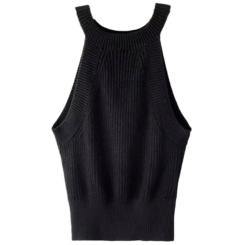 Картинка Топ вязаный в рубчик американская пройма от магазина LonnaMag