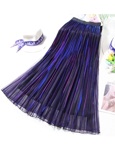 Картинка Юбка миди сетка гафре перламутровый люрекс от магазина LonnaMag