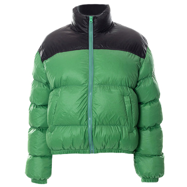 Картинка Куртка пуховик короткий объемный дутый два цвета на рукавах резинки от магазина LonnaMag