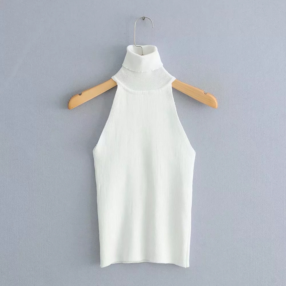 Картинка Топ холтер под горло высокий ворот трикотаж от магазина LonnaMag