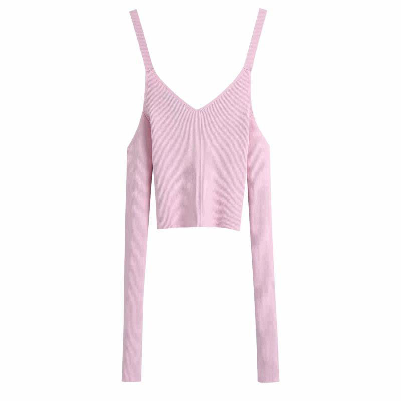 Картинка Топ на лямках + длинный рукав отверстие через палец от магазина LonnaMag