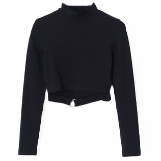 Картинка Топ водолазка отдельная полоса с кольцом на талии от магазина LonnaMag