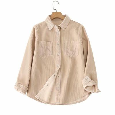 Картинка Рубашка вельвет с утеплением на кнопках на груди 2 кармана от магазина LonnaMag