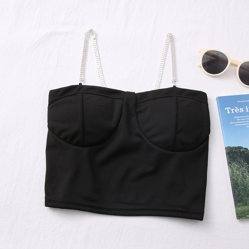 Картинка Топ бюстье чашки лямки из страз от магазина LonnaMag