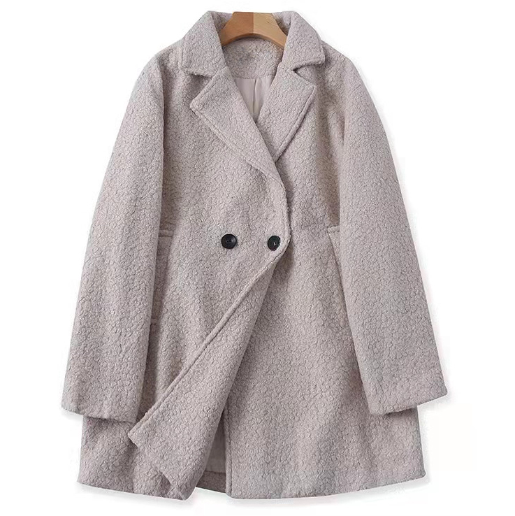 Картинка Пальто плюш oversize 2 черных пуговицы от магазина LonnaMag