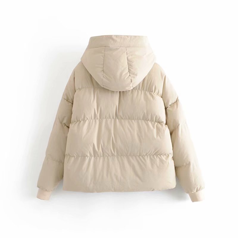 Картинка Куртка молочная с капюшоном + шарф в цвет от магазина LonnaMag