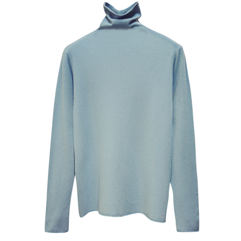 Картинка Водолазка свободная бесшовный ворот необработанные закрученные края от магазина LonnaMag