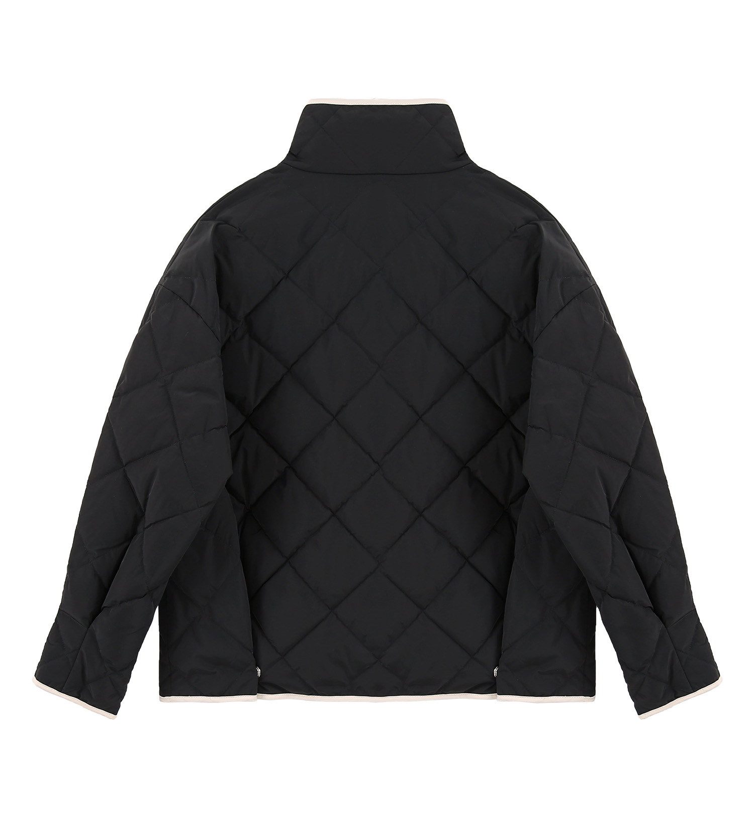 Картинка Куртка стеганная ворот стойка накладные карманы окантовка другого цвета от магазина LonnaMag