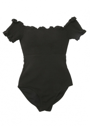 Картинка Купальник слитный топ резинкой с открытыми плечами от магазина LonnaMag