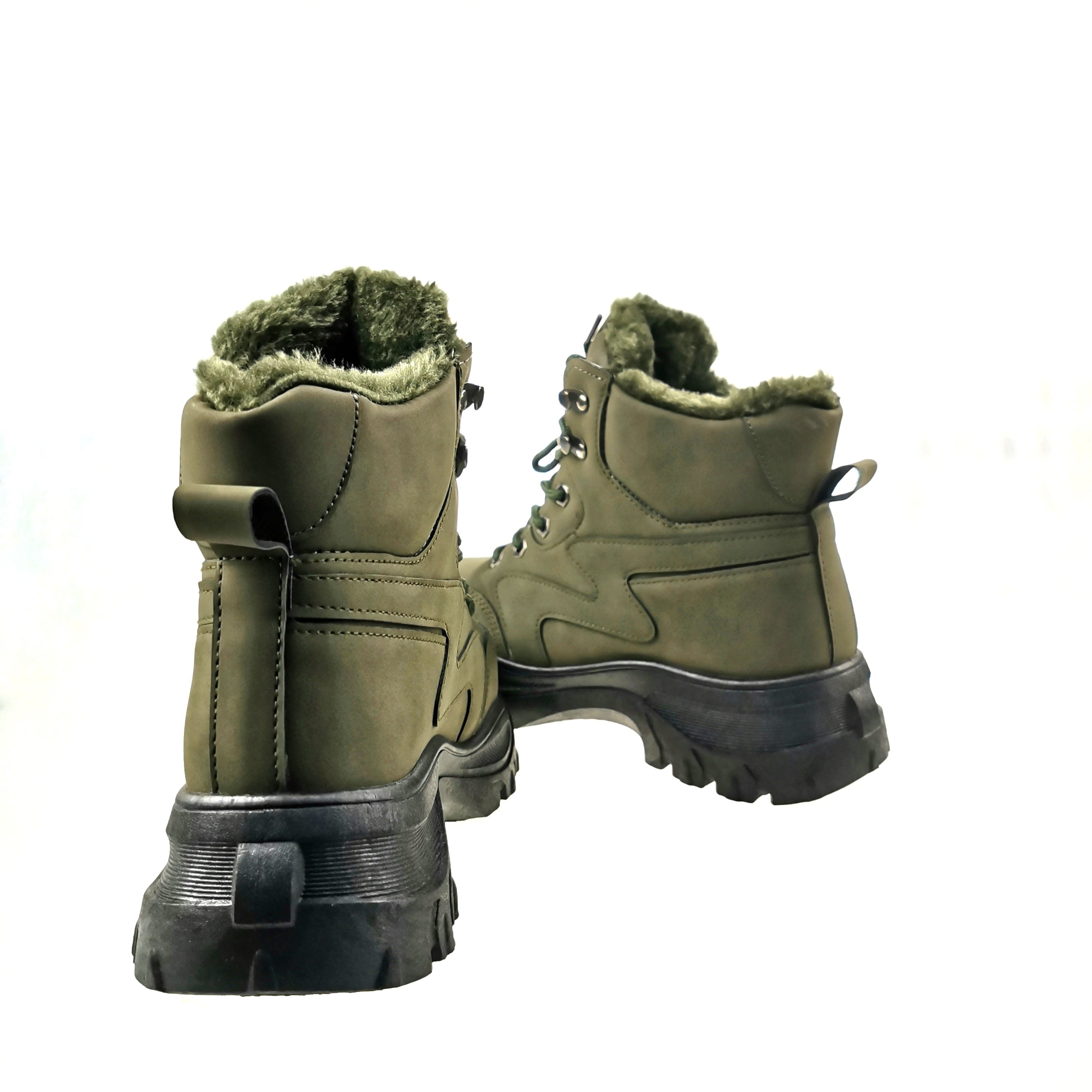 картинка Ботинки высокие рельефная подошва сбоку волна SAIJUN (мех) от магазина LonnaMag