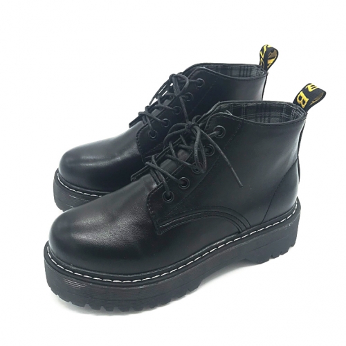 картинка Ботинки в стиле martins на платформе - утепленные от магазина LonnaMag